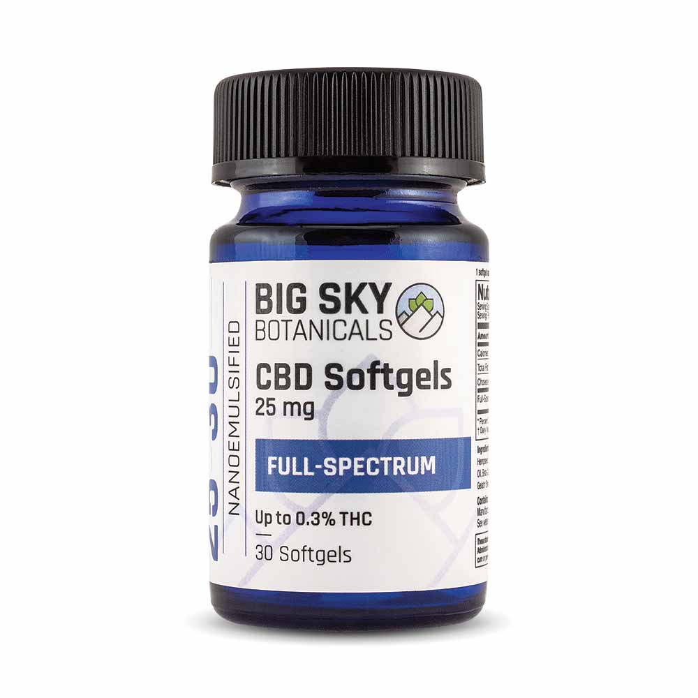 Full-Spectrum CBD Softgels - Water-Soluble, Nanoemulsified